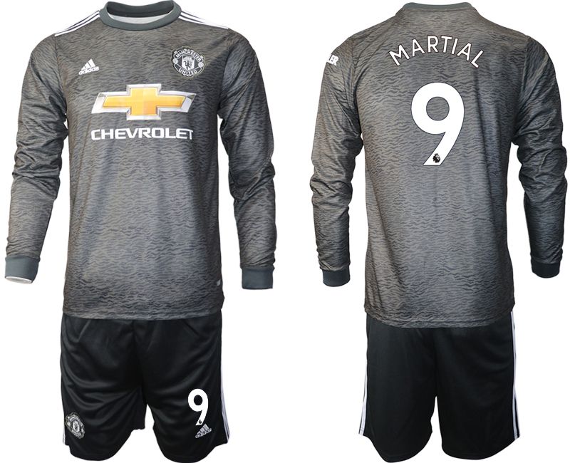 Men 2020-2021 club Manchester united away long sleeve #9 black Soccer Jerseys->manchester united jersey->Soccer Club Jersey